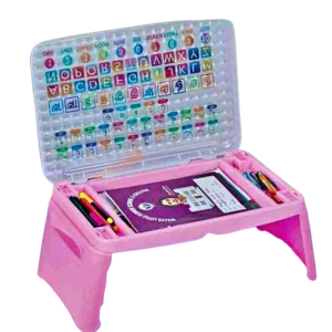 Pink- Portable Folding Table Bag Cum Desk